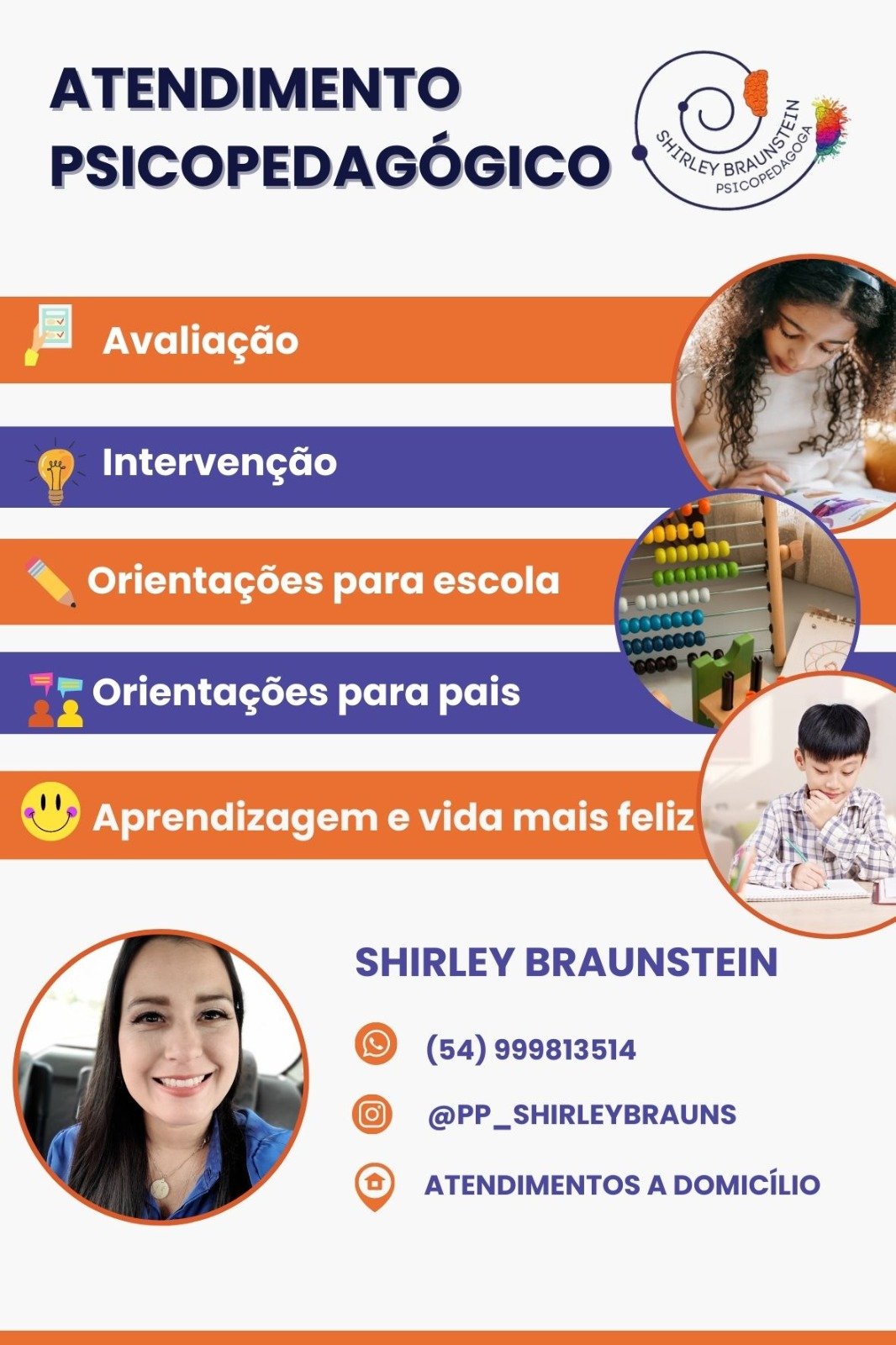 Convênio Atendimento Domiciliar Psicopedagoga Shirley Quiñones Braunstein